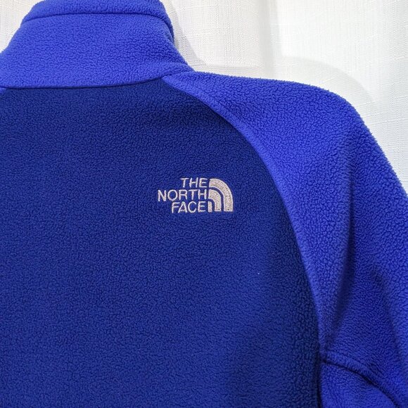 The North Face Sweatshirt Coat Fleece Full Zip Jacket Size Medium Purple/Blue - Picture 7 of 10